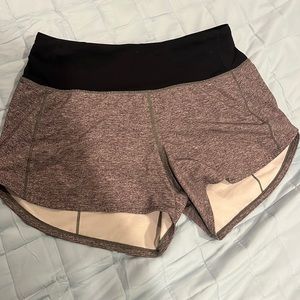 lululemon speed up 4” mid rise size 4 heather grey